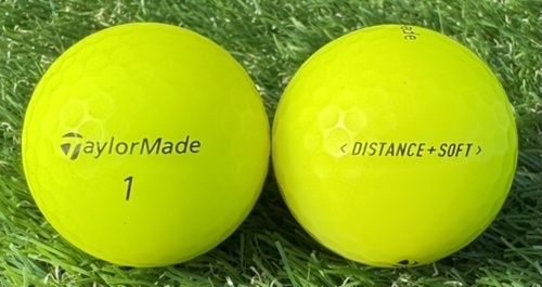 TaylorMade テーラーメイド DISTANCE⁺SOFT◇12球【AB級ランク】マットイエロー ロストボール