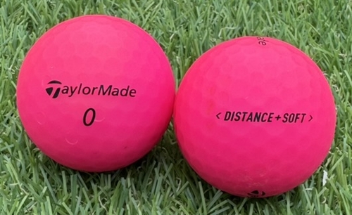 TaylorMade テーラーメイド DISTANCE⁺SOFT◇12球【AB級ランク】マットピンク ロストボール