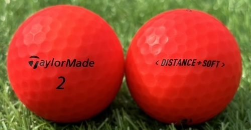 TaylorMade テーラーメイド DISTANCE⁺SOFT◇12球【AB級ランク】マットレッド ロストボール